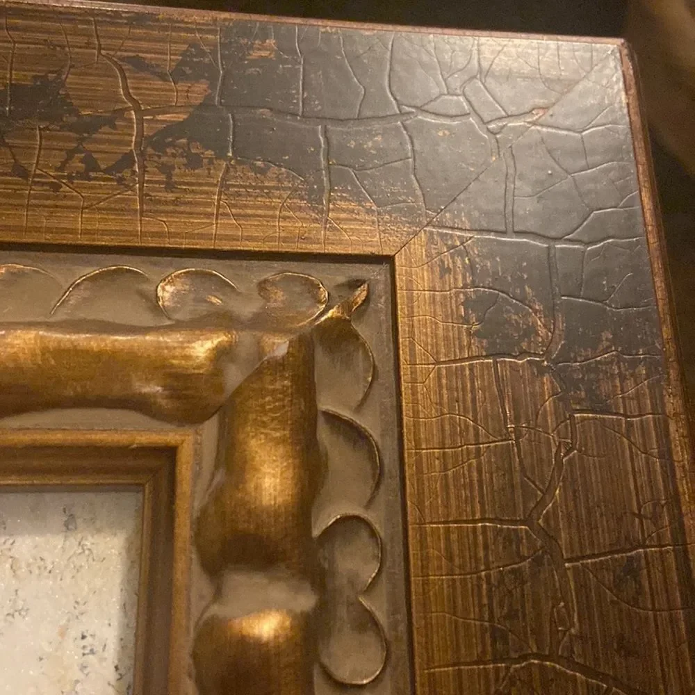 Antique Hand oil painting Frame Vintage